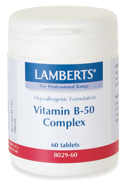 Vitamin B-50 KOMPLEX kosttillskott (60 tabletter)