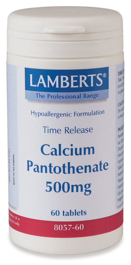 Kalciumpantotenat 500mg (Vitamin B5) Pantotensyra (60 kapslar)