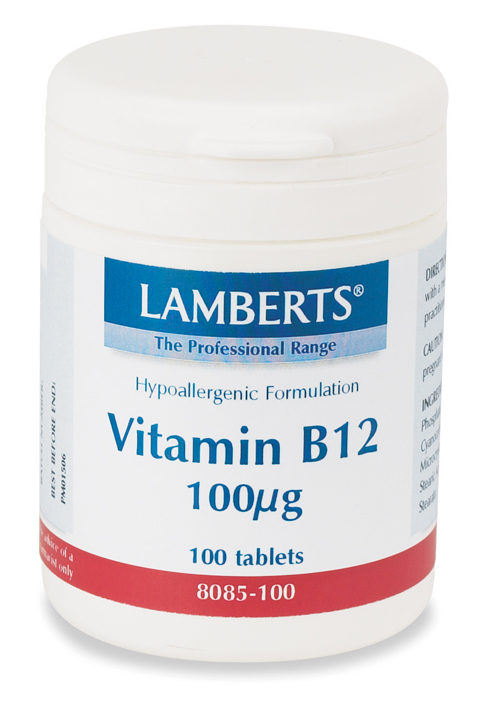 VITAMIN B12 100mcg (som cyanokobalamin) (100 tabletter)