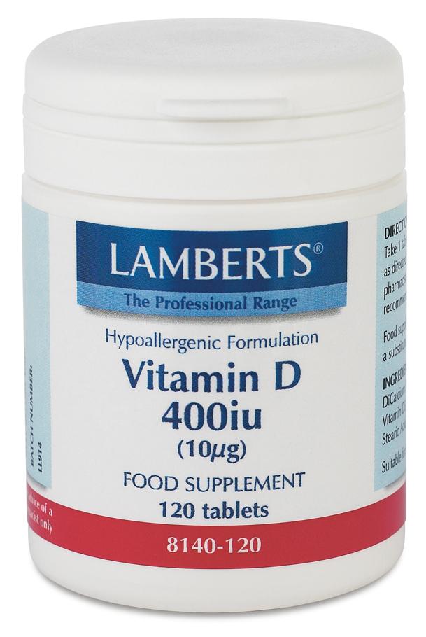 Vitamin D (kolekalciferol D3) 400iu (120 tabletter)