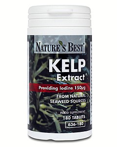 Natures Best JOD 150mcg (Kelp Alg Extrakt) (180 jodtabletter från alger)