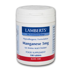 MANGAN 5 mg (som aminosyrekelat) (100 tabletter)
