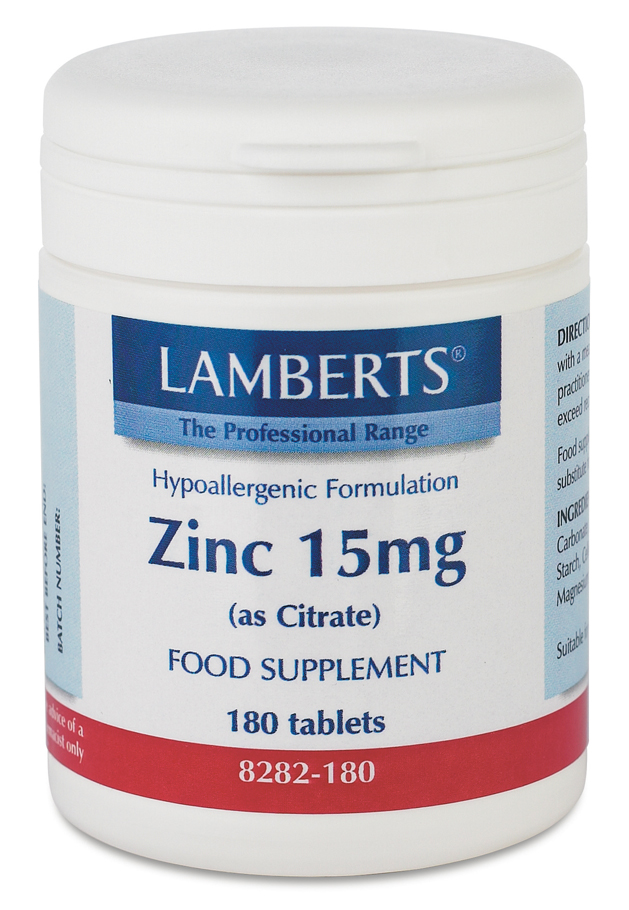 ZINK 15mg (som zinkcitrat) (180 tabletter)