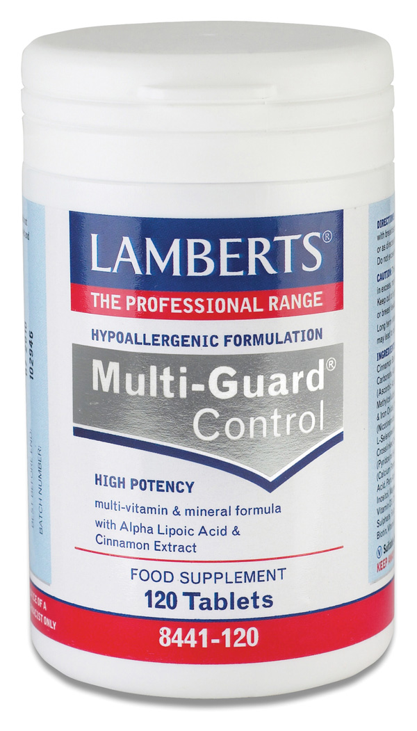 MULTI-GUARD CONTROL (Multivitamin kosttillkskott för bättre blod socker balans) (120 tabletter)