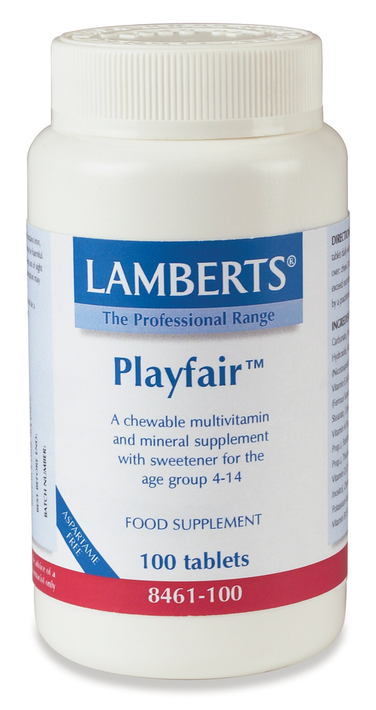 PLAYFAIR (Tuggbara en om dagen multi vitaminer kosttillskott för barn) (100 tabletter)