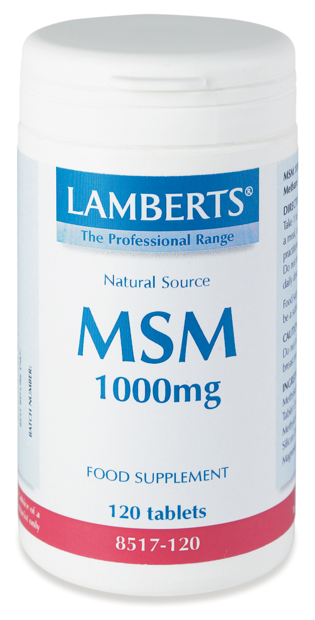MSM 1000mg (metylsulfonylmetan) (120 tabletter)
