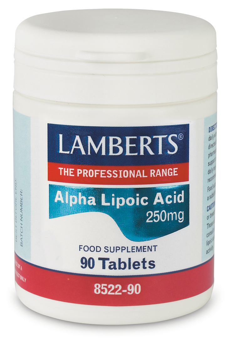 Alfa Liponsyra 250mg (antioxidant kosttillksott) (90 tabletter)