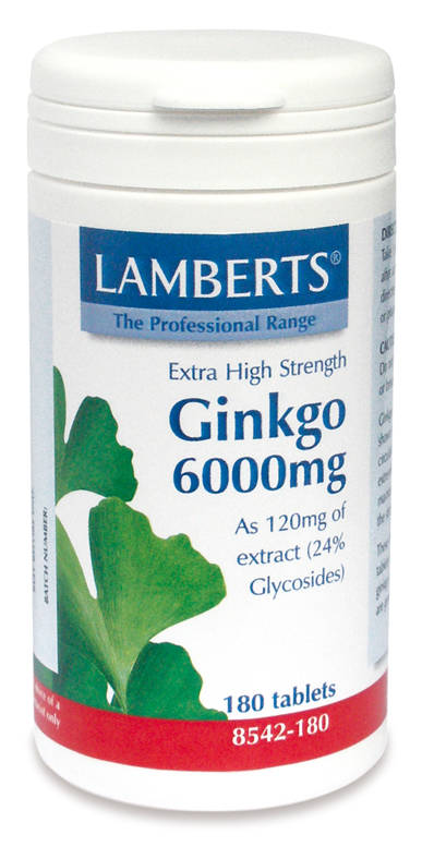 GINGKO biloba 6000mg (120 mg Extrakt) (180 tabletter!)