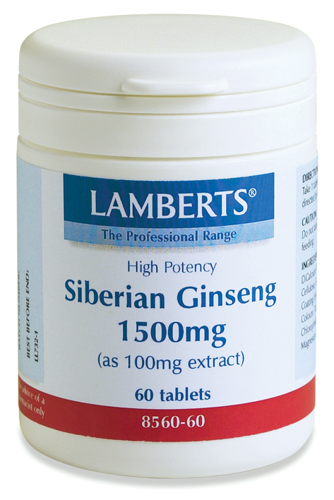 SIBIRISK GINSENG 1500mg (Eleutherococcus senticosus extrakt) (60 tabletter)