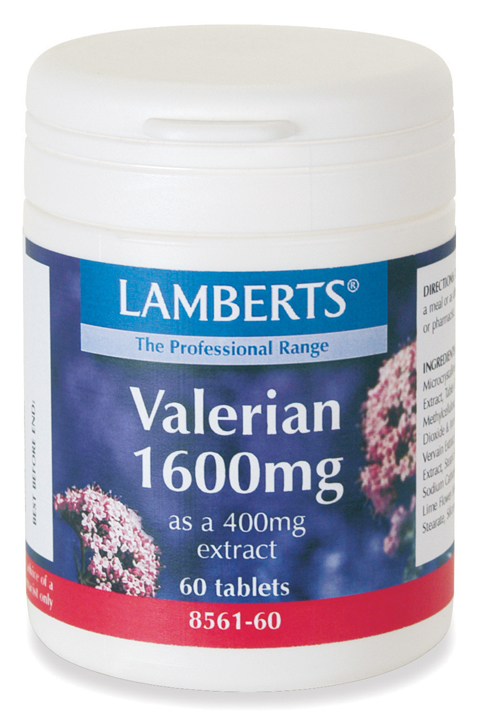Valeriana (VÄNDEROT) 1600mg (Valeriana officinalis ört kosttillskott) (60 tabletter)