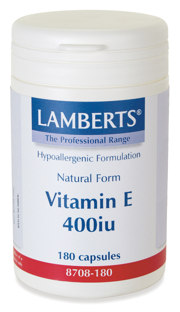 NATURLIG VITAMIN E 400iu (d alfatokoferol kosttillskott) (180 kapslar)