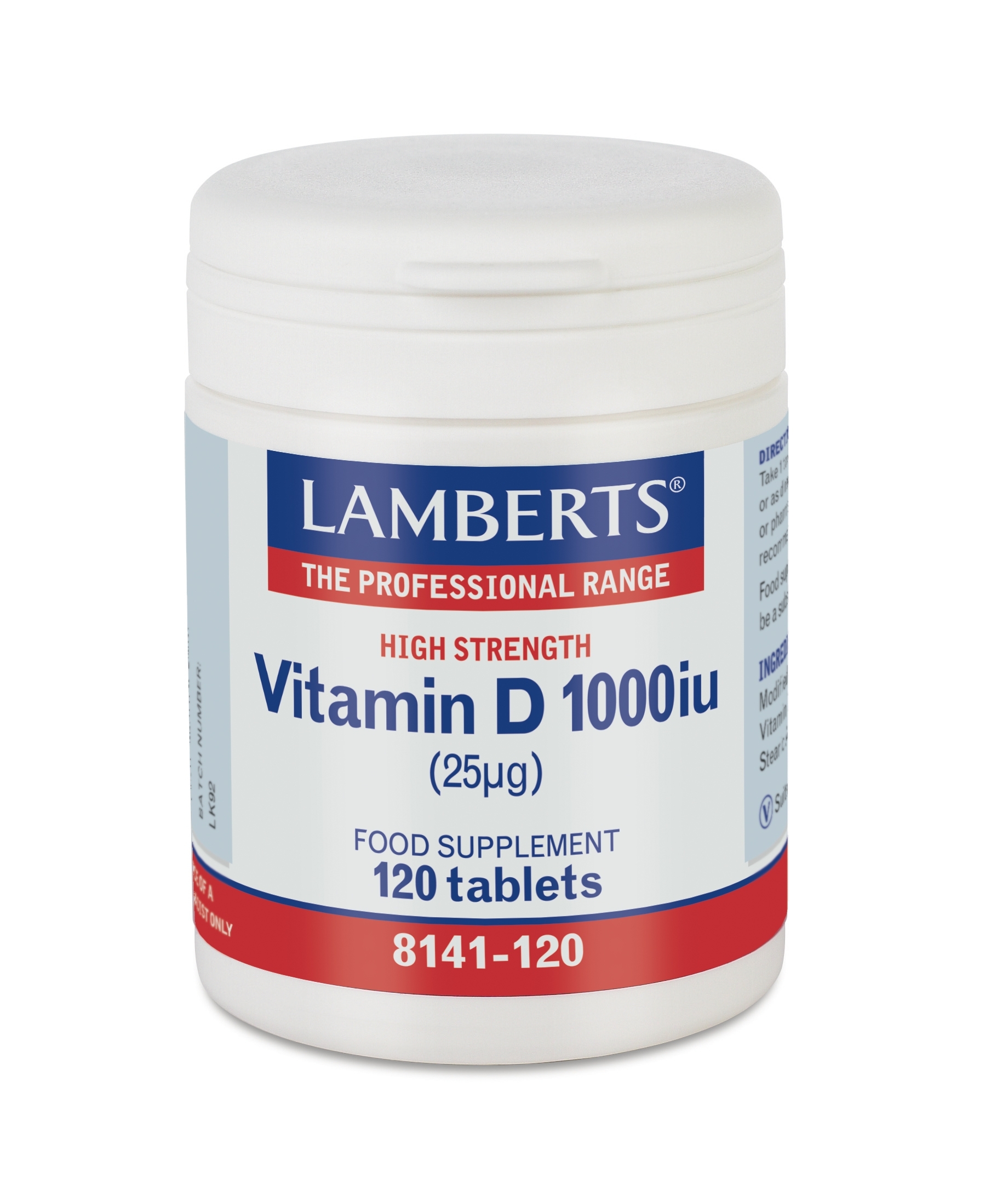 Vitamin D (kolekalciferol D3) 1000iu (25Âµg) – 120 tabletter